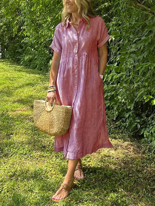 Nicole | Vestido Elegante a Rayas