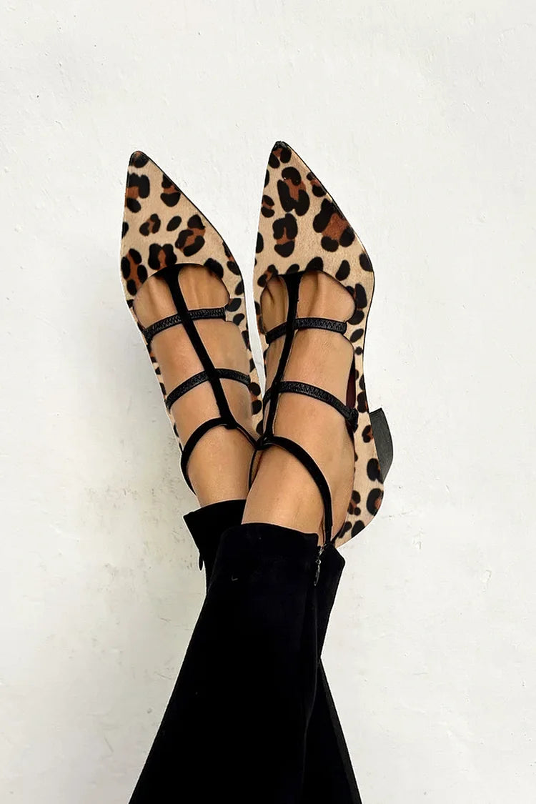 BALLERINAS ANIMALIER CON CINTURINES