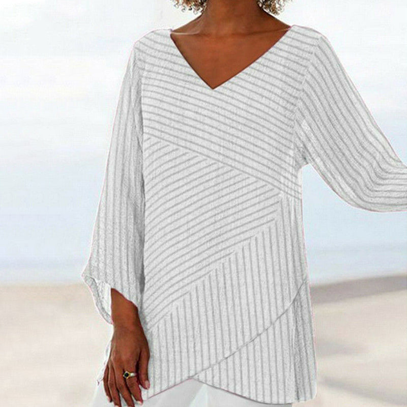Ella™ Top de Rayas Drapadas