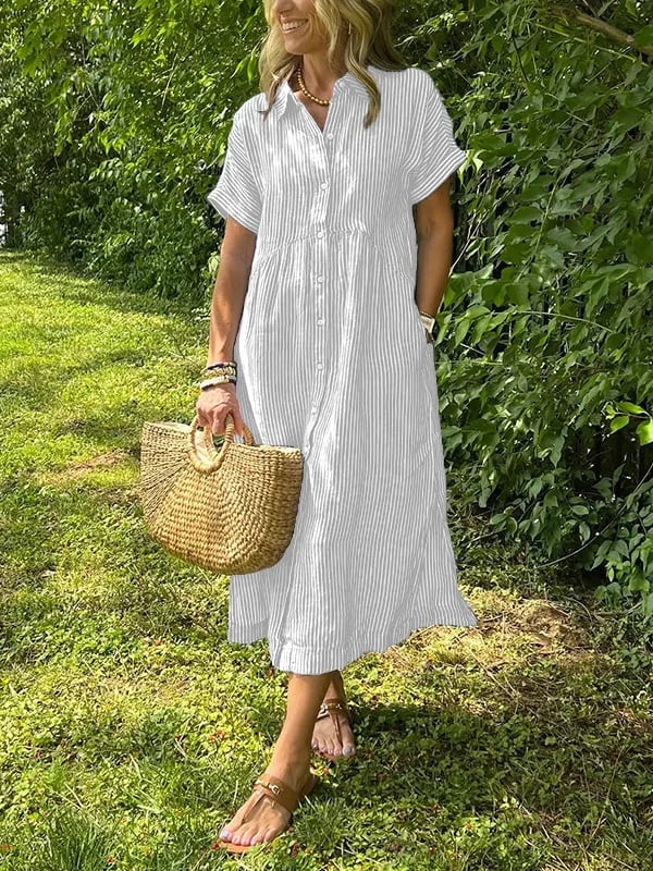Nicole | Vestido Elegante a Rayas