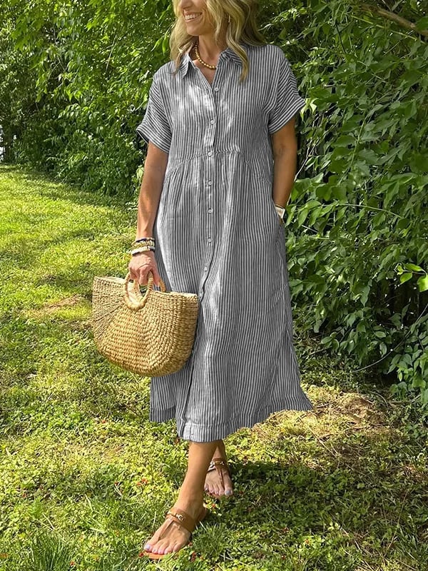 Nicole | Vestido Elegante a Rayas