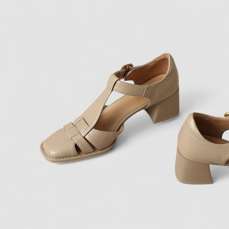 Scarlett – Sandalias ortopédicas T-Strap de talón bloque