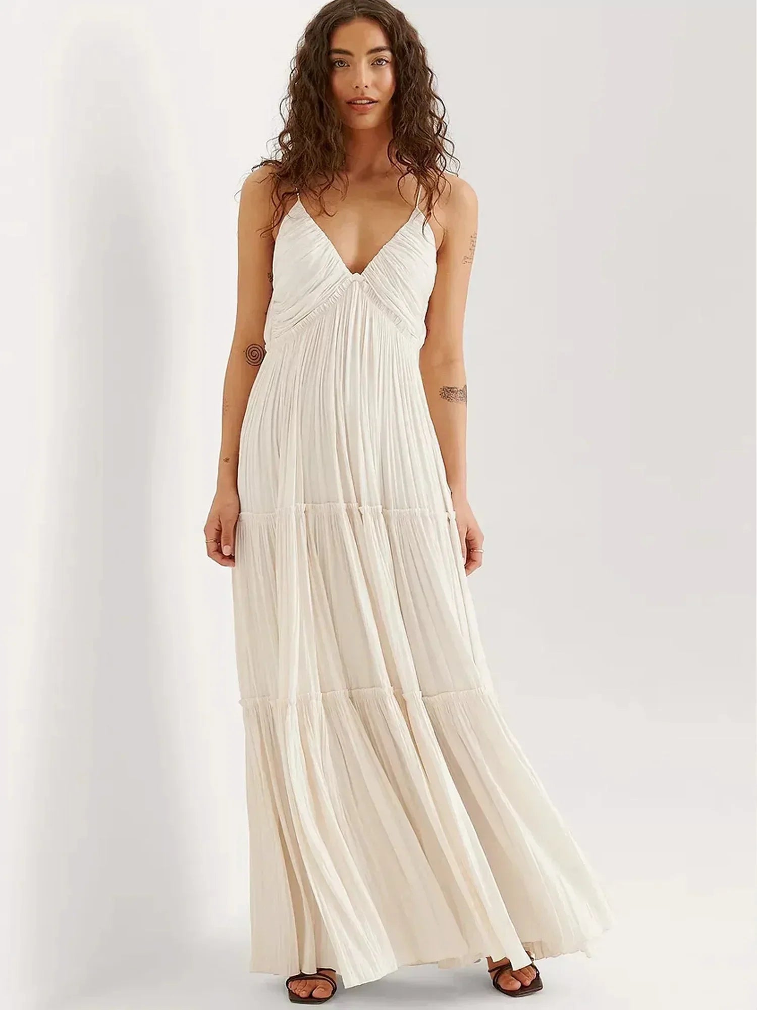 Lina | Vestido Maxi Cascade