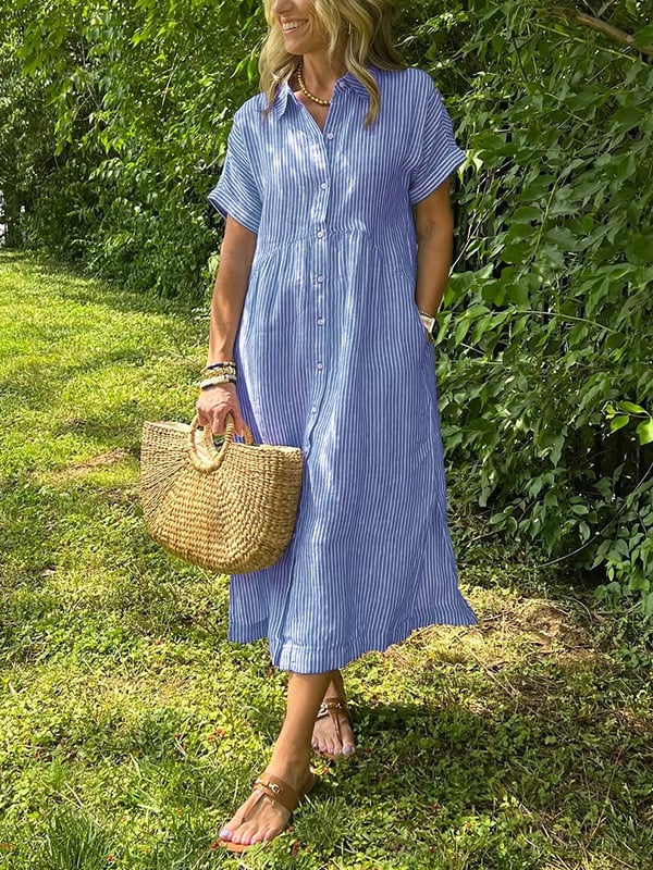 Nicole | Vestido Elegante a Rayas