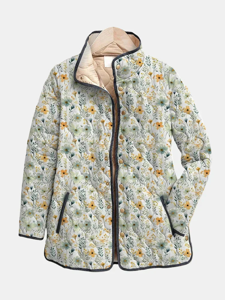 Nola | Encantadora Chaqueta Acolchada con Estampado Floral