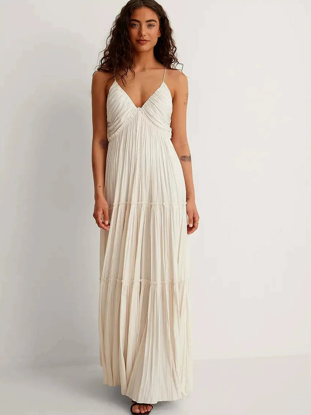 Lina | Vestido Maxi Cascade