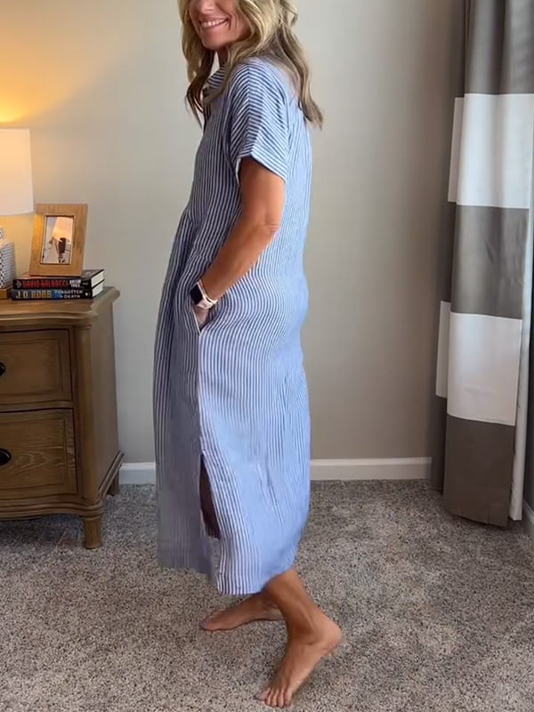 Nicole | Vestido Elegante a Rayas