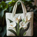Bolsa Artisanal Acolchada - Lirios Blancos