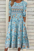 Hazel | Vestido de Pétalos Fluidos con Cobertura para el Abdomen