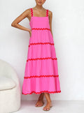 Hannah | Vestido Midi Rosa