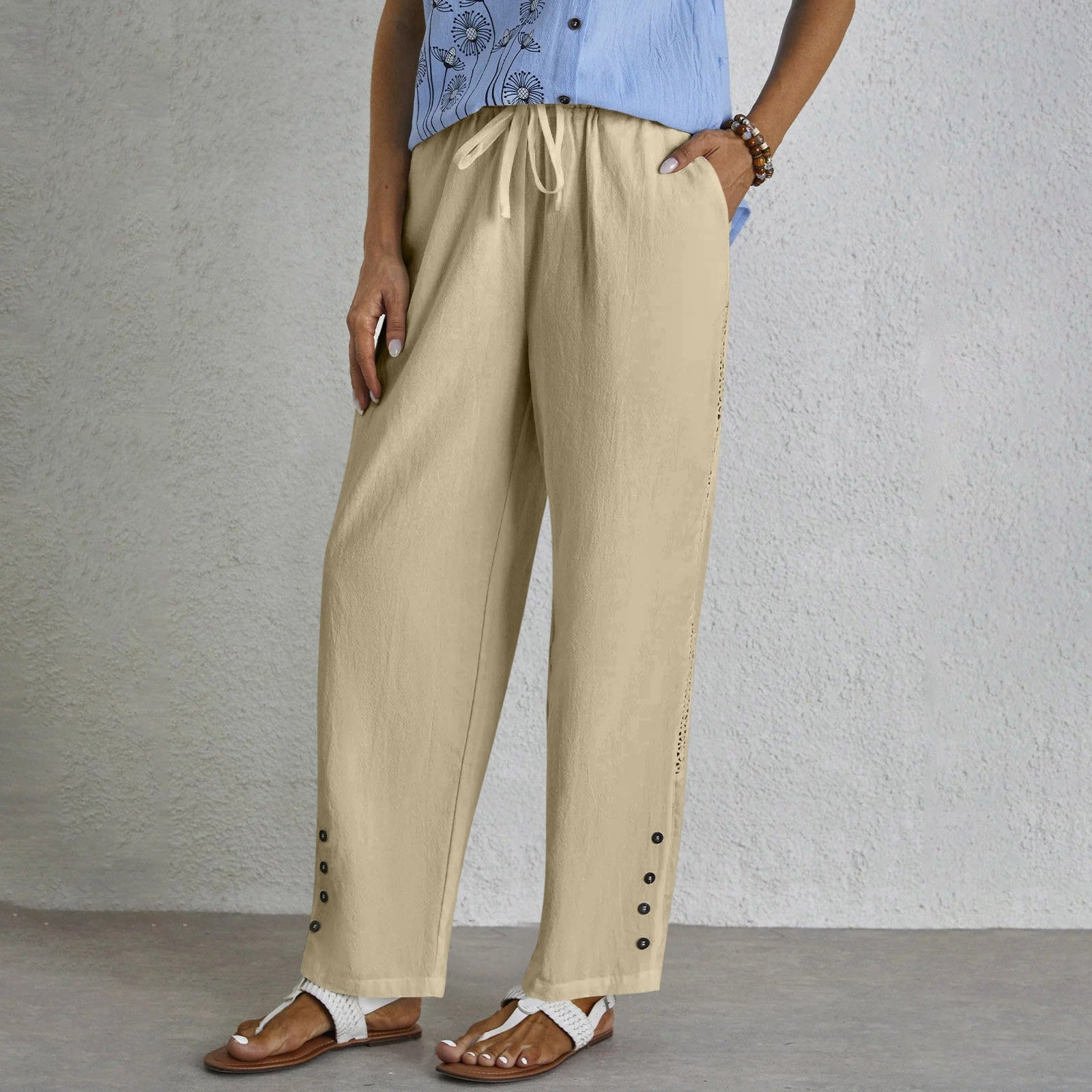 Shania | Pantalones Sueltos con Botones