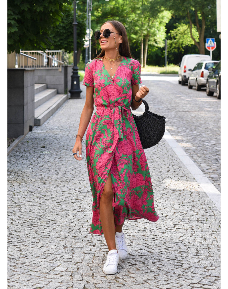 Harper | Vestido Midi Floral Envolvente