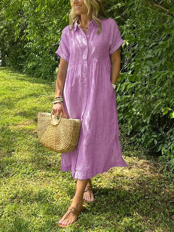 Nicole | Vestido Elegante a Rayas