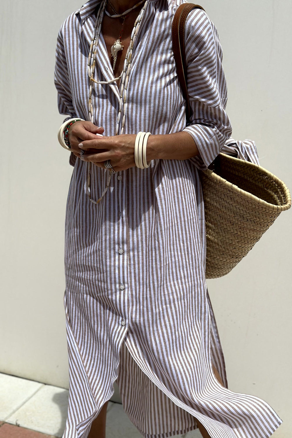 Ayla | Vestido Camisero Rayado
