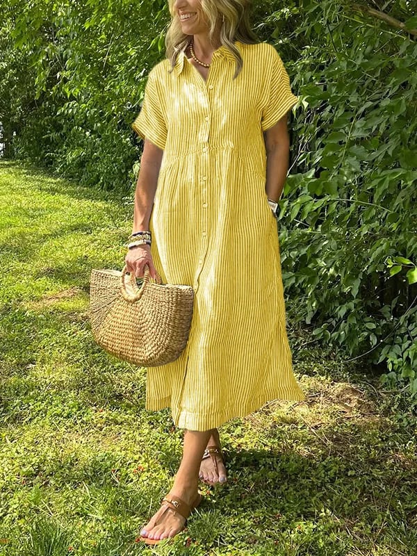 Nicole | Vestido Elegante a Rayas