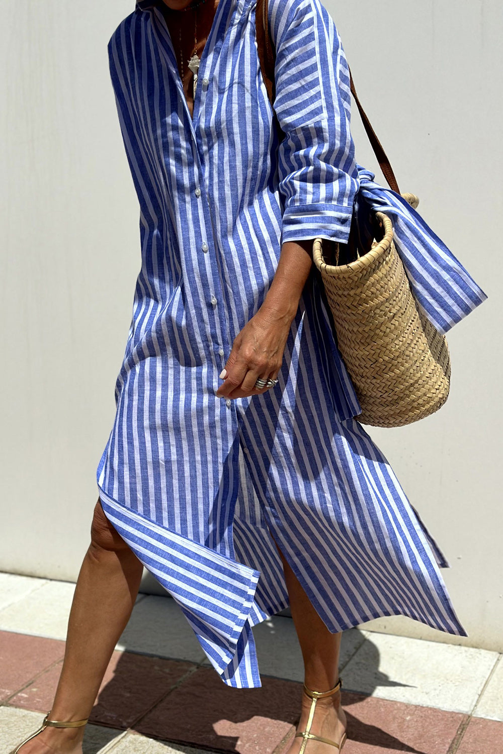 Ayla | Vestido Camisero Rayado