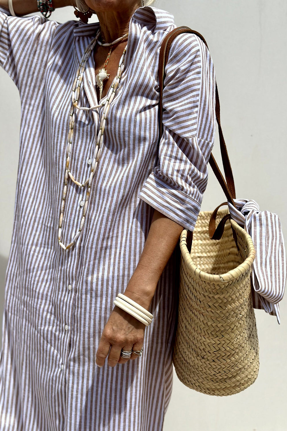 Ayla | Vestido Camisero Rayado