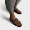 Fleur™ | Mocasines Marrón con Punta Redonda