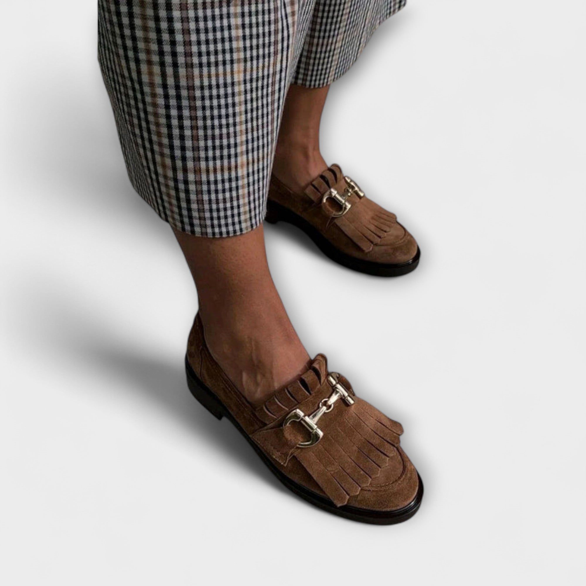 Fleur™ | Mocasines Marrón con Punta Redonda