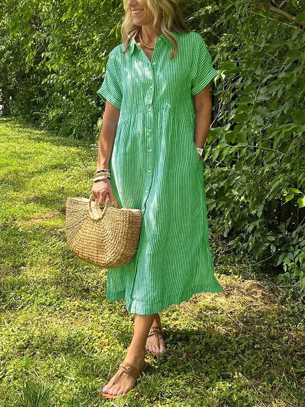 Nicole | Vestido Elegante a Rayas