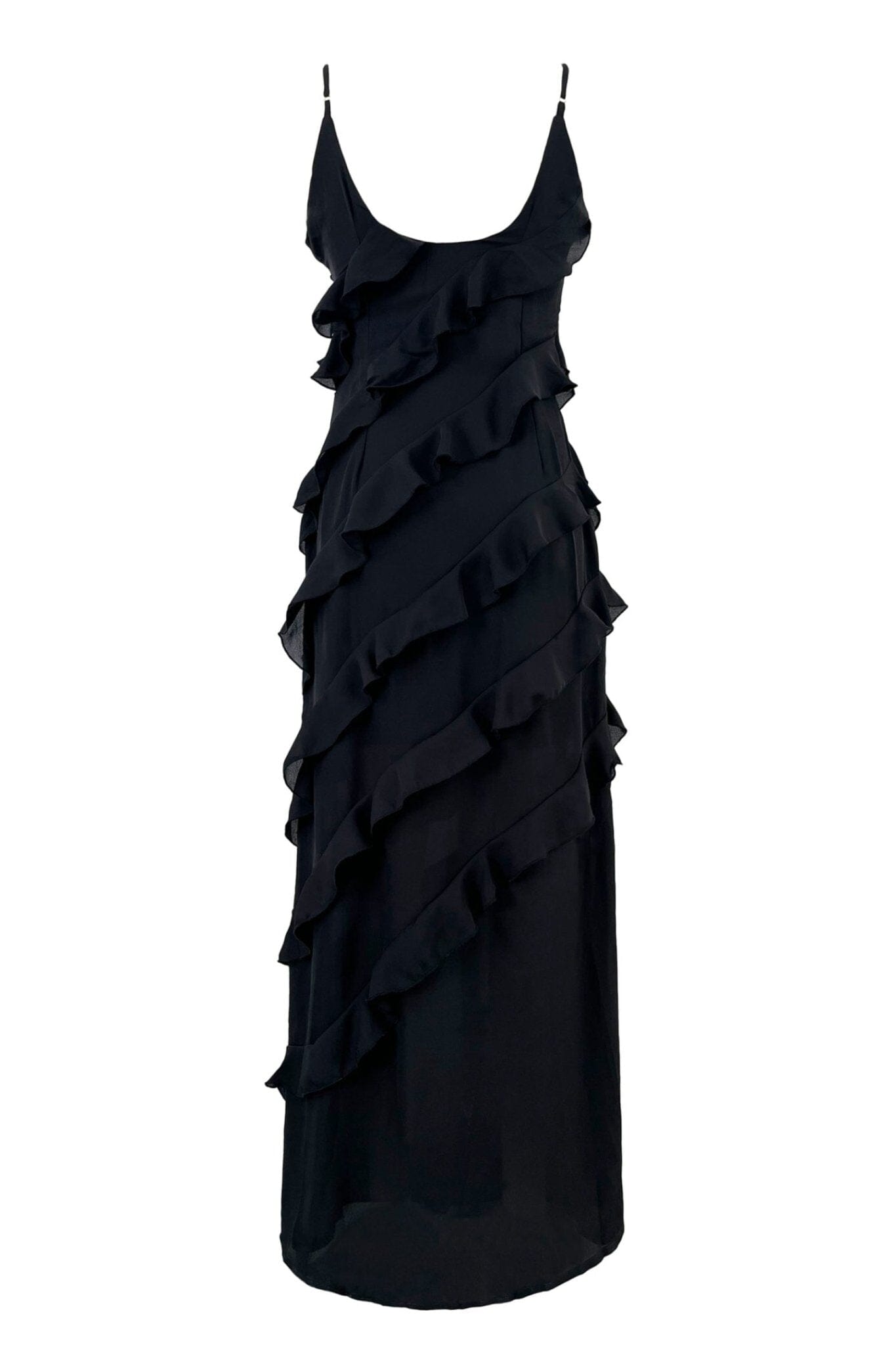 Eve | Vestido Maxi de Chifón Fruncido