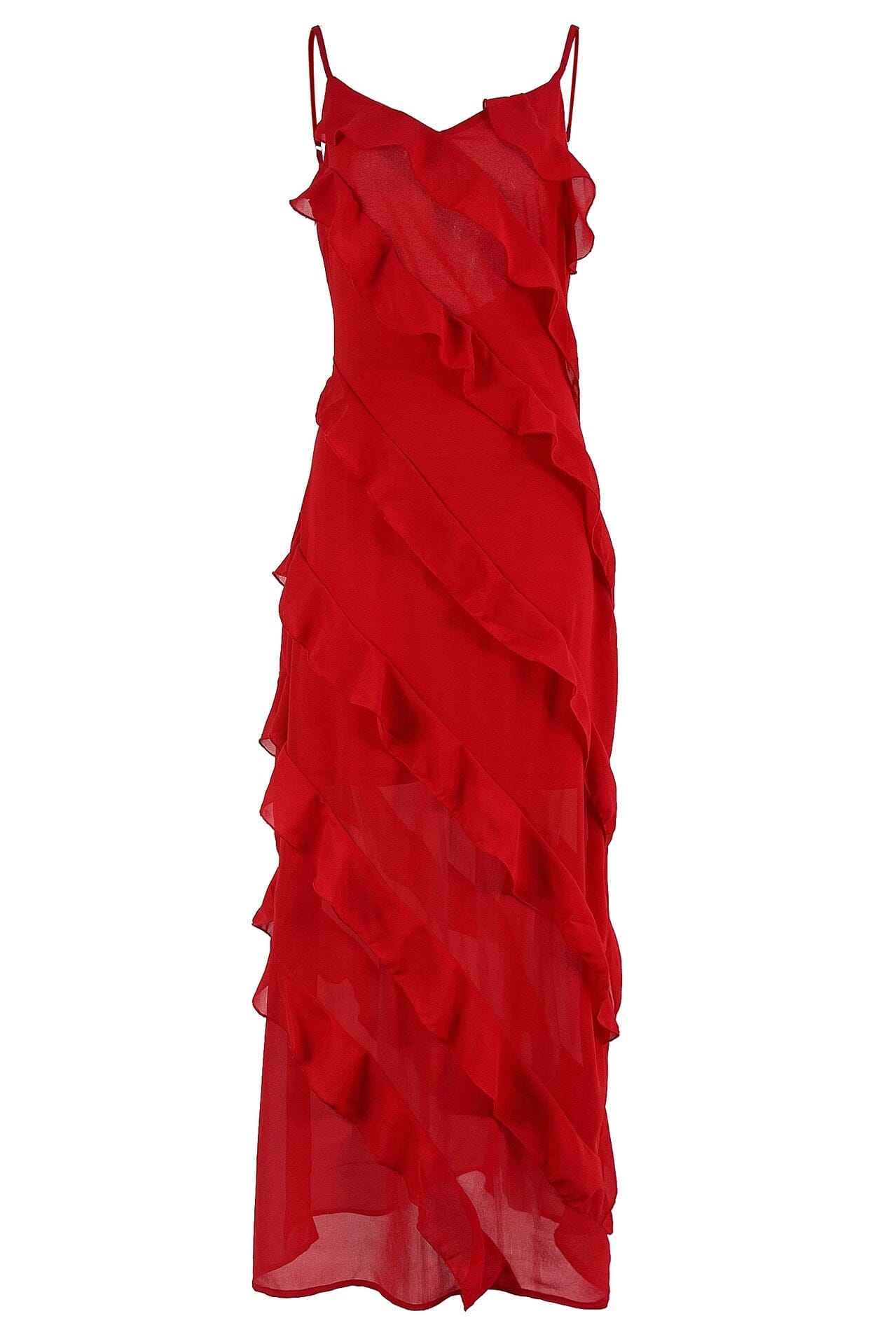 Eve | Vestido Maxi de Chifón Fruncido