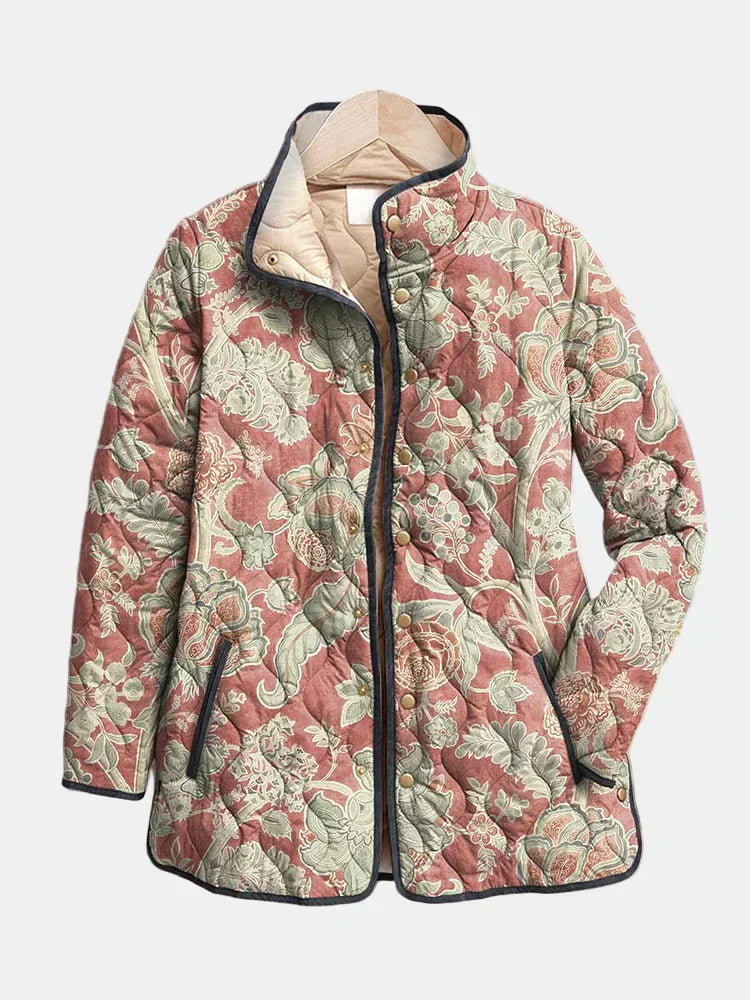 Naya | Chaqueta Acolchada Casual Floral Vintage