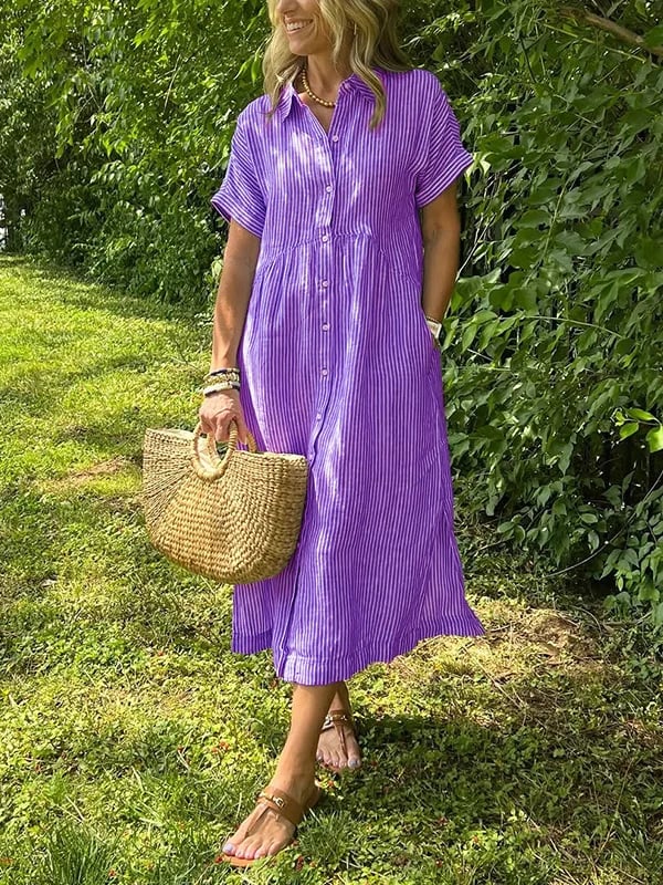 Nicole | Vestido Elegante a Rayas