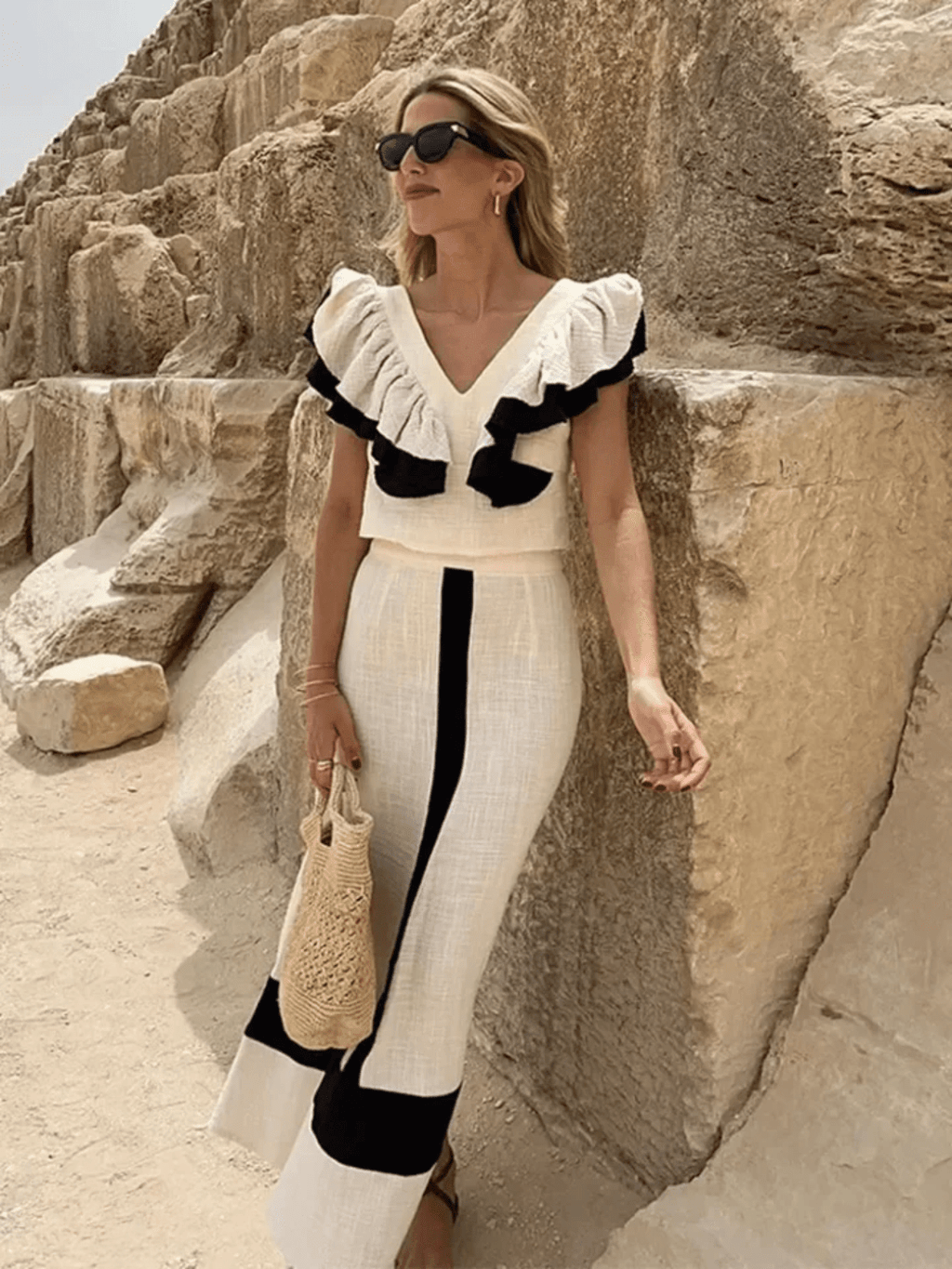 Elysia | Conjunto Elegante con Volantes para el Verano