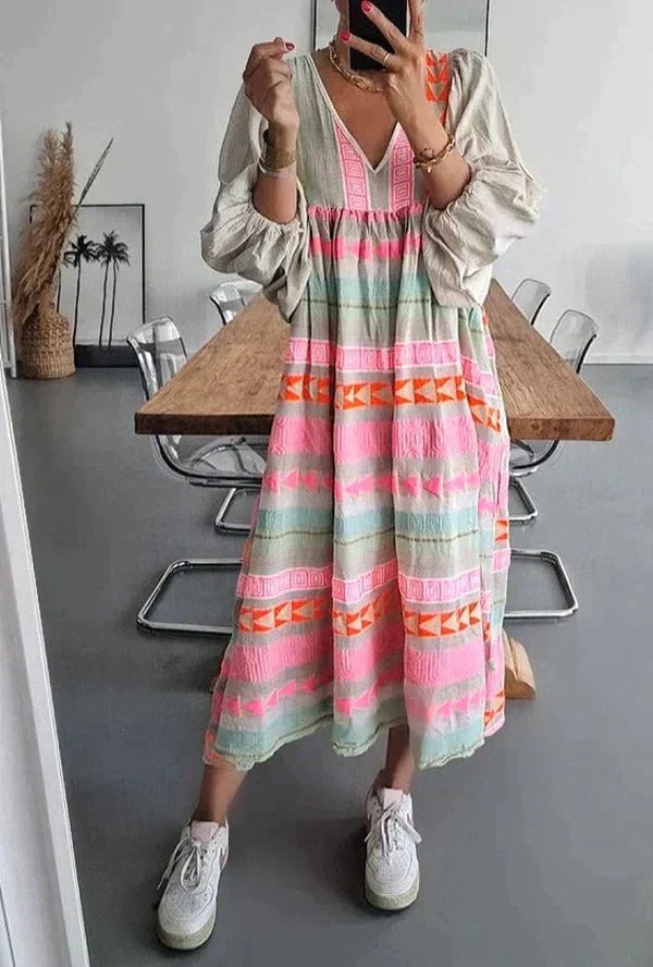 Neve | Vestido Suelto Vibrante