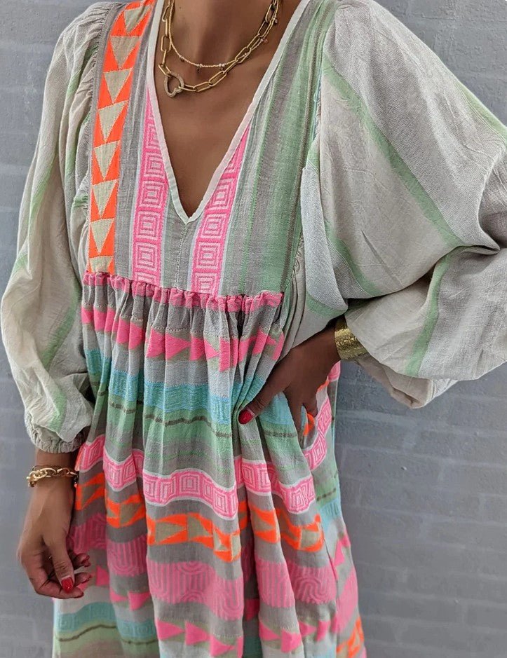 Neve | Vestido Suelto Vibrante