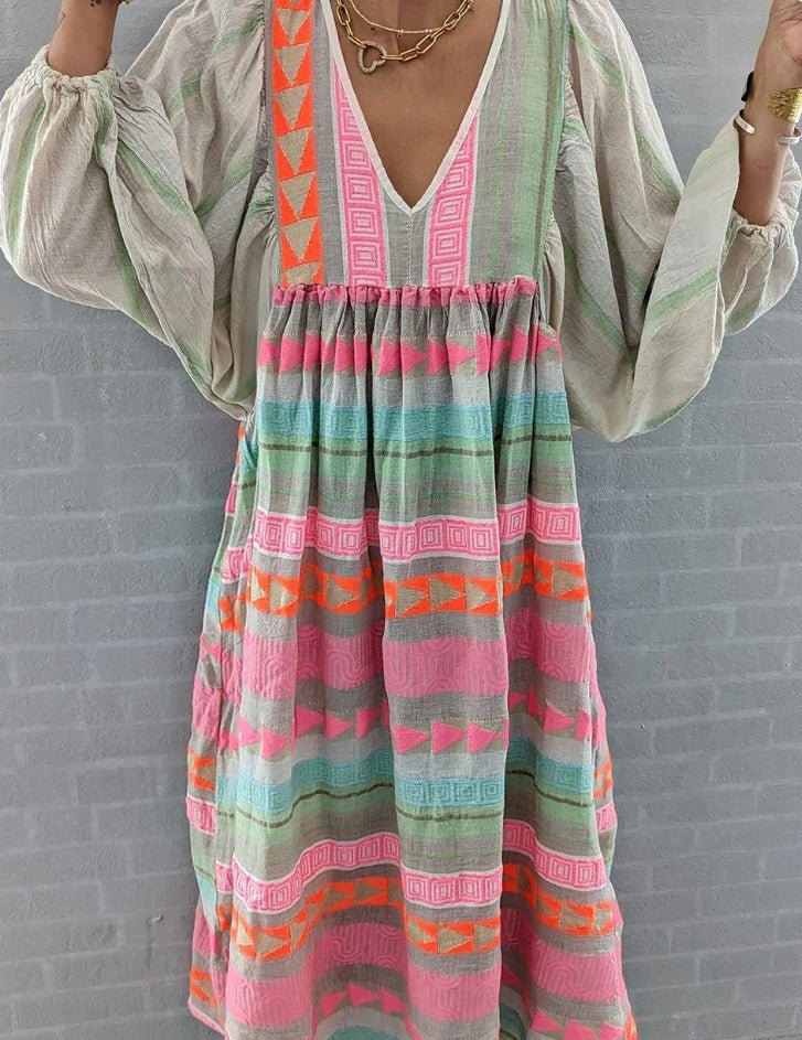 Neve | Vestido Suelto Vibrante