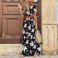Tiana | Vestido Maxi Floral Boho con Cinturón