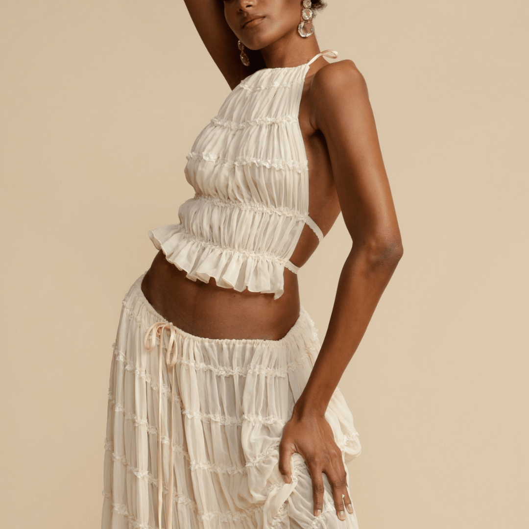 Selara | Conjunto Elegante Plisado de Verano