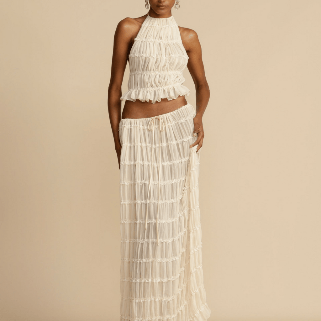 Selara | Conjunto Elegante Plisado de Verano