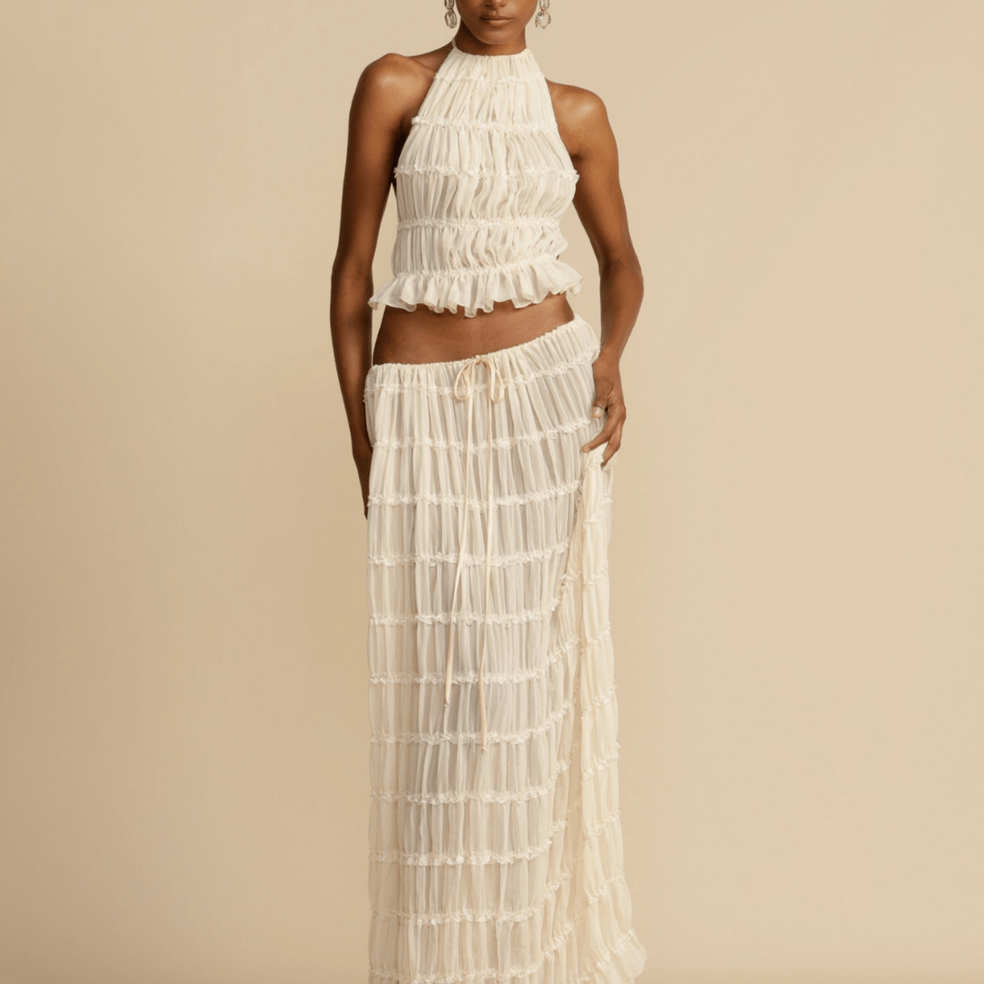 Selara | Conjunto Elegante Plisado de Verano