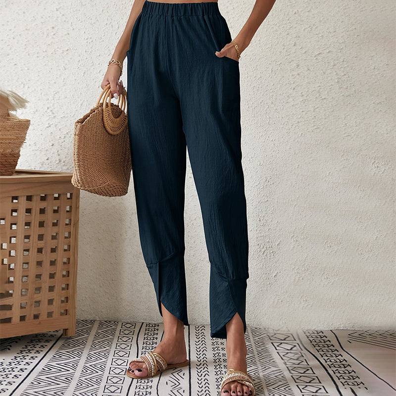 Essari | Pantalón con Dobladillo Abierto